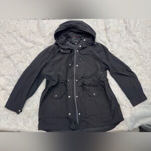J Crew Women's Black Hooded Jacket